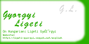 gyorgyi ligeti business card